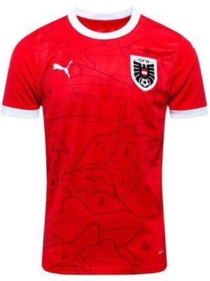 Austria home jersey soccer uniform men's first football kit tops sport shirt 2024 Euro cup
